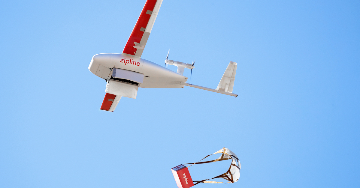Zipline drone delivery